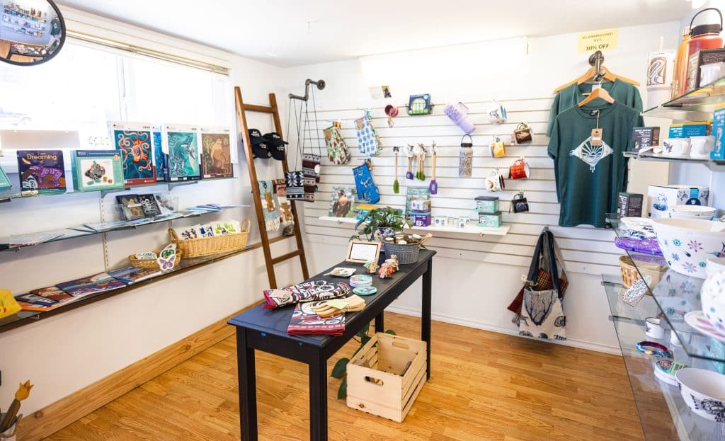 Interior of gift shop and essentials store at Fort Victoria RV Campground